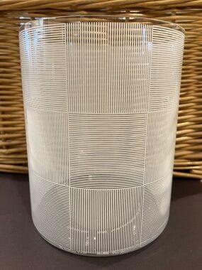 Moma Clear Glass Bowl and Etched Radiating Pattern.
By: Sydney Cash